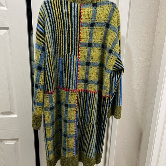 Simon Miller Castle Cardigan — Yellow Plaid / Stacked *NWT* - Picture 6 of 9